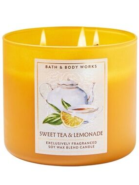 NEW Bath & Body Works SWEET TEA & LEMONADE 3-Wick Candle